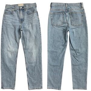 Everlane Light Wash Zipper Fly High Rise Straight Leg “The Cheeky Jean” 26 Reg